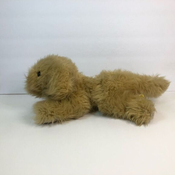 vintage 1995 happiness always the dog fluffy fur fuzzy plush 14” blonde puppy - Picture 5 of 9